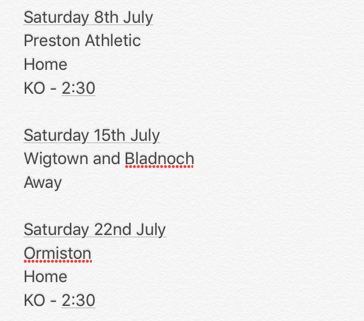 EasthousesLily's tweet photo. Pre season fixtures, we look forward to playing @WigtownsRAWA @PrestonAthletic @OrmistonFC @ArnistonRangers @NittenStarFC + @nitten_star21s https://t.co/foFI03lz6q
