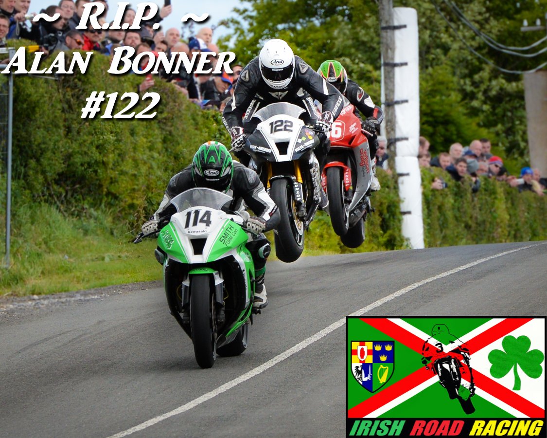 Lockk999's tweet photo. ~R.I.P.~ #122 Alan Bonnerโ๏ธ
That's Alan flying high at 260-Kmh/160-MPH
over O'Dea's Jump, in his home County of Meath - Ireland.
So Long Man https://t.co/PQBeAzIHDz