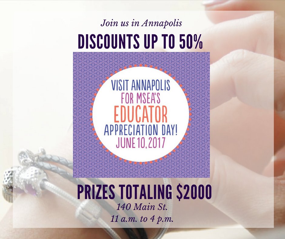 MSEAeducators's tweet photo. Join us in Annapolis on June 10 as we celebrate educators. Local shops are offering educator-only discounts and giveaways (totaling $2,000). https://t.co/ZN3WlYkhBa