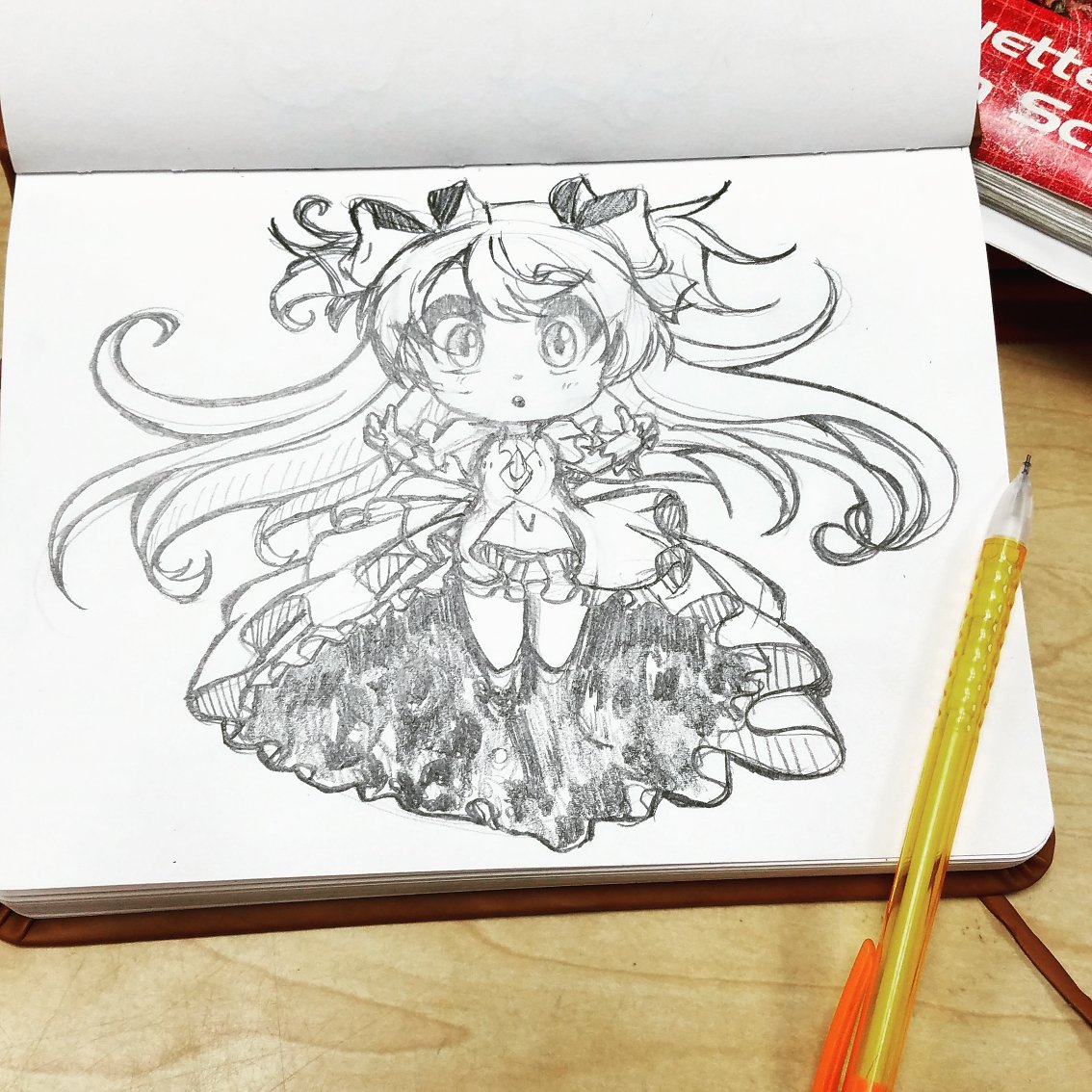Paige On Twitter School Sketch Of Madoka Madoka Madoka Magica