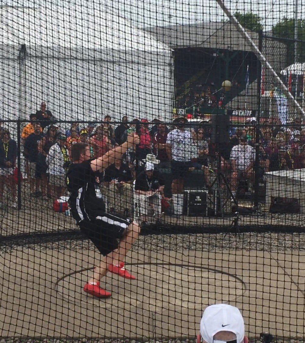 LouisvilleTFXC's tweet photo. UofL Senior Trevor Troutman gets the NCAA Championships off to a great start with a round 1 throw of 213'6"! https://t.co/8SgFdGQVe5