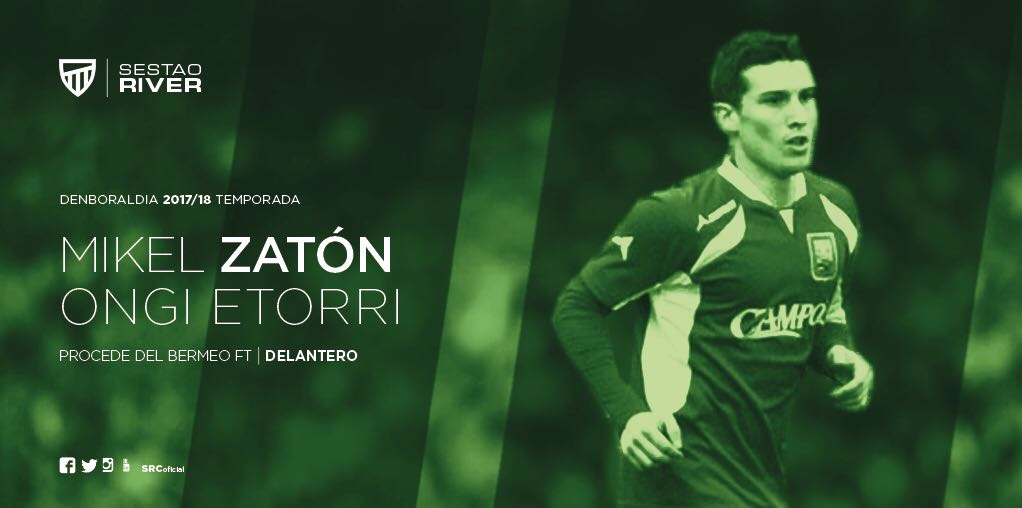 SestaoRC's tweet photo. 📝 Mikel Zatón, nuevo jugador verdinegro. Ocupa la posición de delantero y procede del Bermeo, donde ha anotado 7 goles.

Ongi etorri Mikel!! https://t.co/87Fm5d4FwS