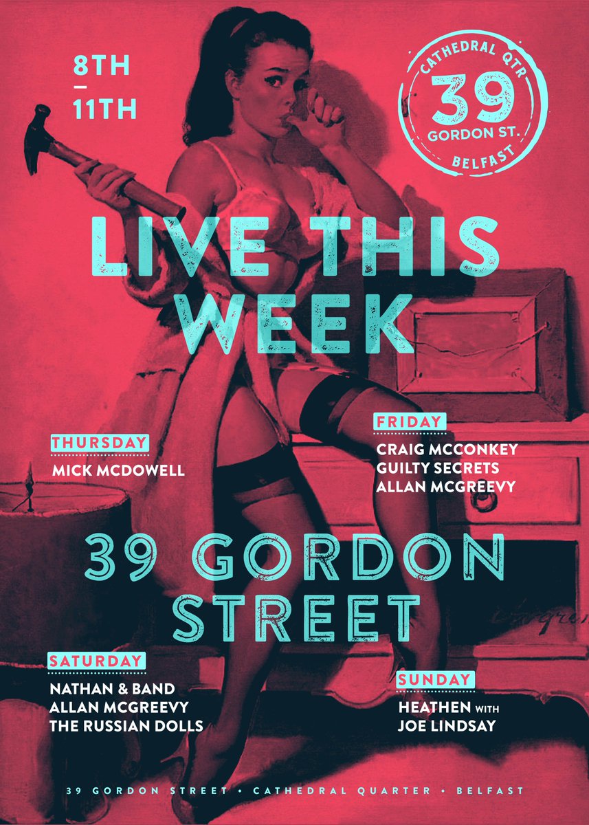 39GordonStreet's tweet image. Another jam-packed week of free, live music at Gordon Street! It's also the start of Summer too, so we predict a few outdoor sessions soon!