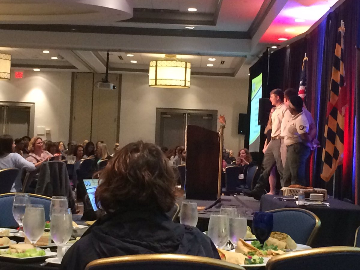 statecommission's tweet photo. Fantastic #AtlanticService Lunch Plenary w/@AmeriCorps demonstrations from @ExperienceCorps @TFABaltimore @Com_Med_Prog #MDConservationCorps https://t.co/Bav70Fc68z