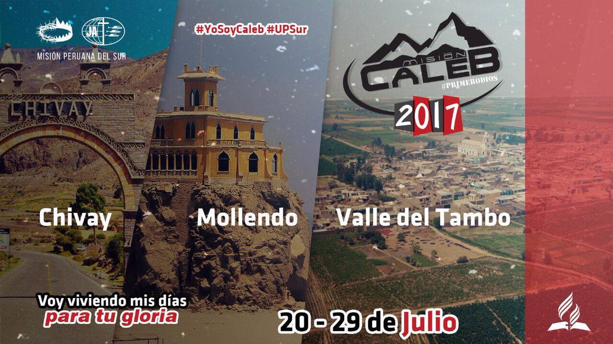 elardcabrera's tweet photo. Un desafío,  una misión, una pasión. #Caleb2017 #yovoy. Preparados para el movimiento misionero de nuestra iglesia. @AdventistasMPS https://t.co/uXpTsvJmBz