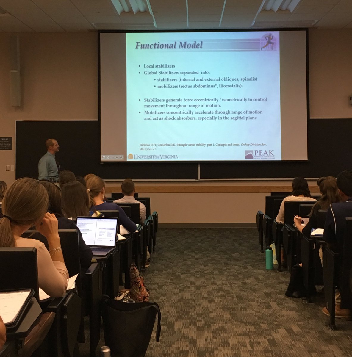 UVASportMedConf's tweet photo. "Integration of the Kinetic Chain: The Trunk" brought to us by Dr. Michael Higgins in our afternoon session https://t.co/d7t4AExQaS