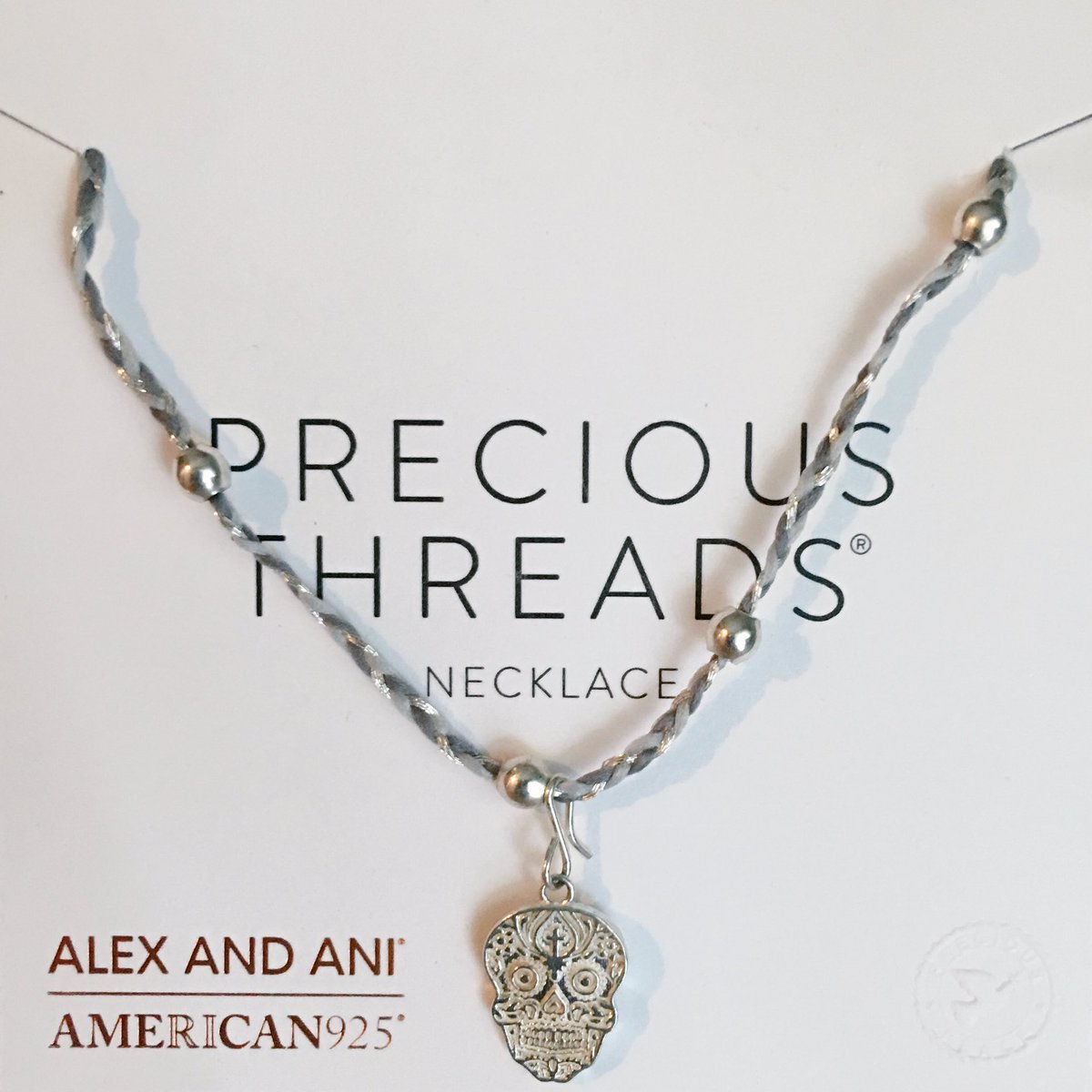 GypseaWanderer's tweet photo. Precious threads necklace with Calavera Skull charm @alexandani #alexandani #preciousthreads #necklace #charm #pendant #skull #blogger https://t.co/LT5MzInFmD