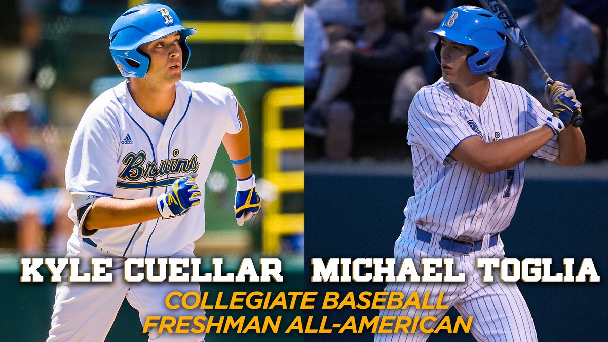 UCLABaseball's tweet photo. UCLA duo earns Freshman All-American honors from @CBNewspaper!

Story: https://t.co/32sutreQc3

#GoBruins https://t.co/mOFHNffiQc