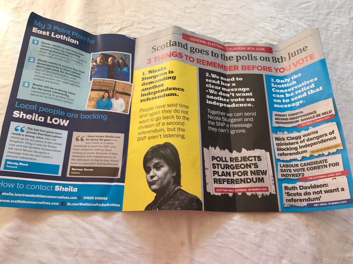 Howie_Inglis's tweet photo. Other than SNP bash what will the Torys do, Only 1 tiny section of a double sided flyer. #NothingGoodToSay #ToryManifesto #WheresThePolitics https://t.co/hbk3oE0ZNU
