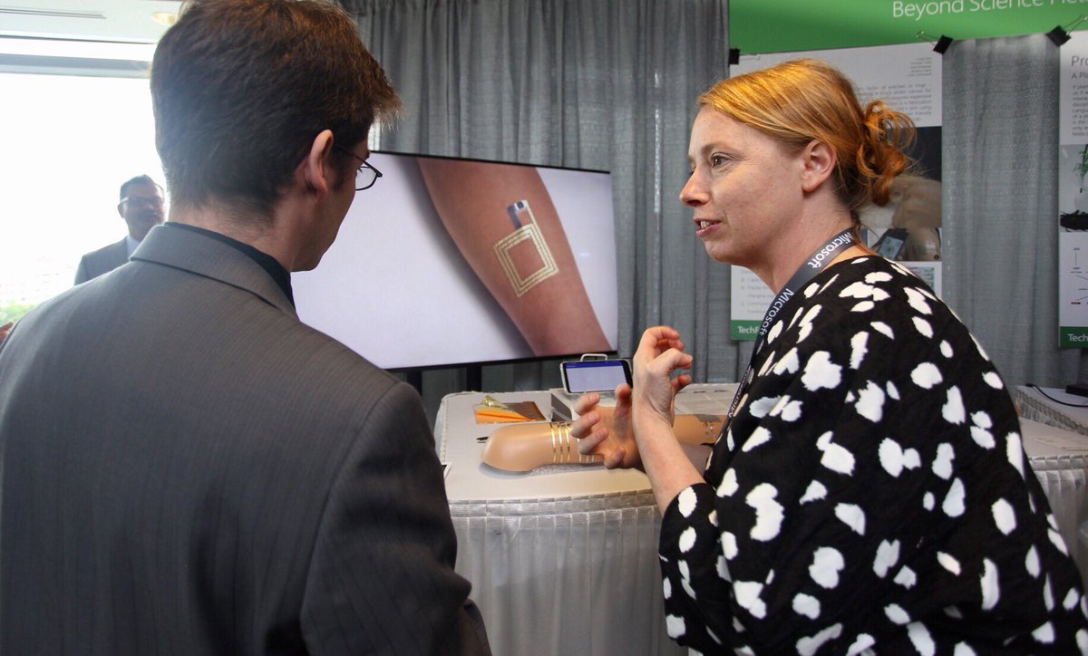 MicrosoftIPC's tweet photo. What if we could tattoo technology on our skin? Today we are demoing wearable technology #DCTechFair https://t.co/B8OLrP5NbD