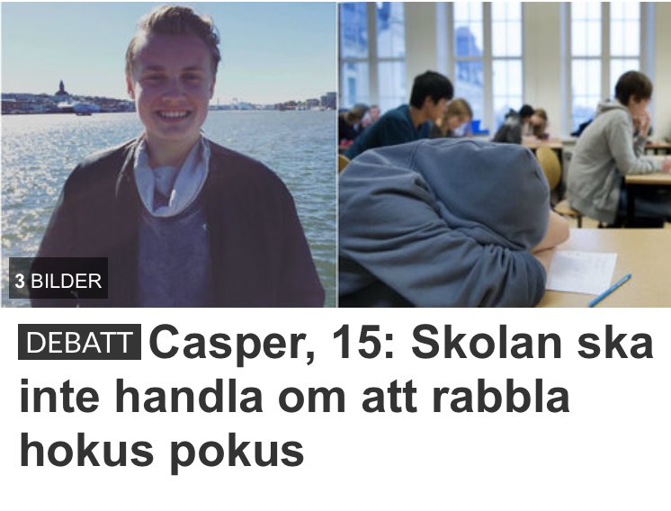 MUFOrebro's tweet photo. Dagens läsning står @Casper_Eson för. Han skriver idag om Grundskolan på Nyheter24!

https://t.co/JteKYkhigo https://t.co/Gn5L4Z42cX