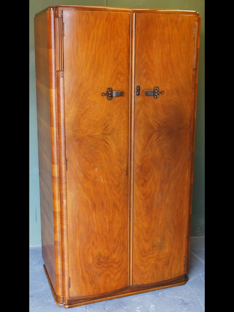 Smt Antiques On Twitter Vintage Art Deco Style Walnut Double