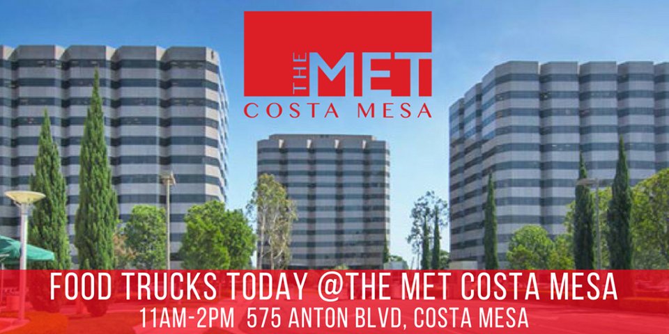 TheMetTrucks's tweet photo. OC's hottest new spot for #foodtrucks -- DAILY truck service!  Today, @ThePokeHut &amp; @adoboexpressoc lunch @TheMetTrucks in #CostaMesa. https://t.co/IPyBxYV4Tv