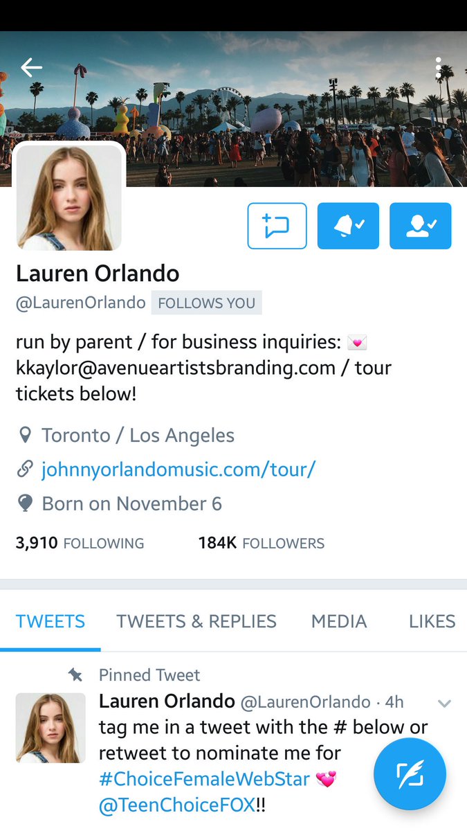 DobreKayKay's tweet photo. O.M.G I Can't Belive She Followed Me I Am So Happy  Thank You So Much @LaurenOrlando https://t.co/IpqyJcwSrK
