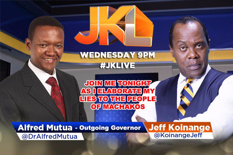 PeterMutiso's tweet image. #JKLive Hosts the Master of Theatrics #TheLies