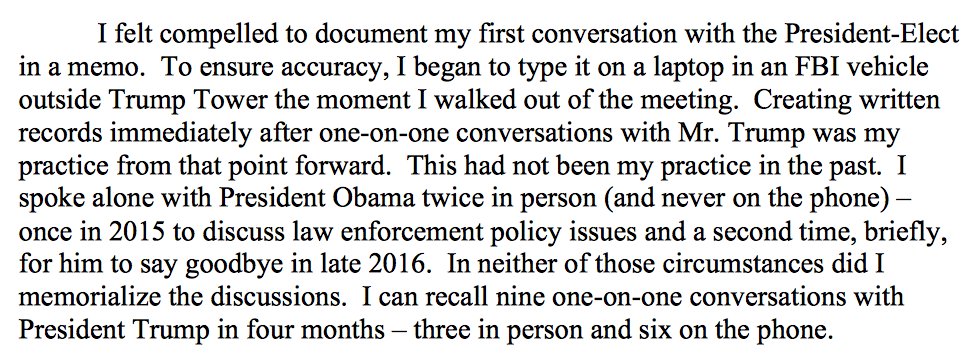 'Note taker' Comey took notes with Trump, never with Obama