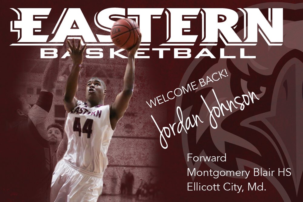 Excited to have Jordan Johnson back in an EU uniform...adds muscle and scoring inside!! <a href="/EU_MBB/">Eastern Basketball</a>