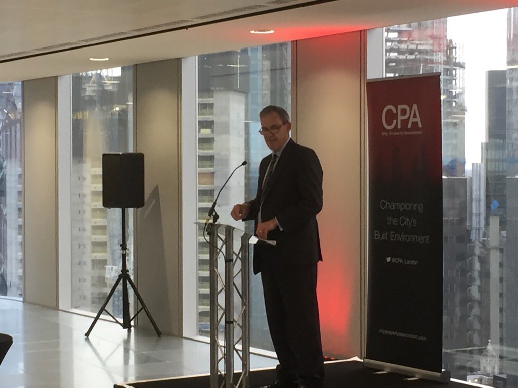 CPA_London's tweet photo. John Barradell @cityoflondon talking our members through the great attributes of the Square Mile #OneAngelCourt https://t.co/NIaXuI7kMB