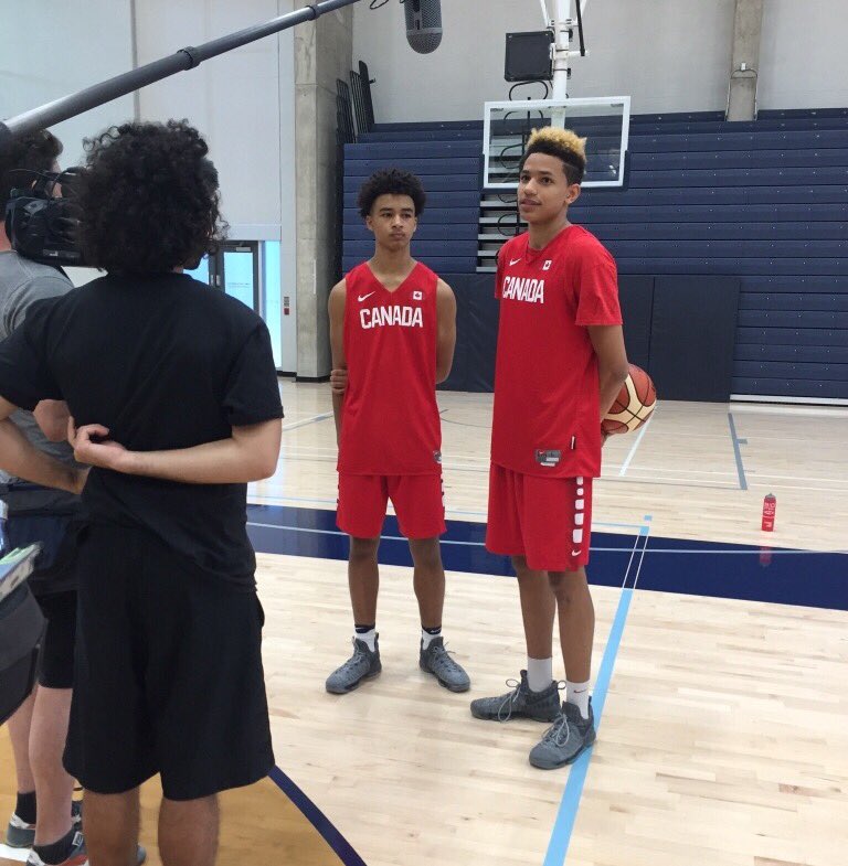 Rumz75's tweet photo. First pics of @therealmalachiN in his team Canada garb! My son is the blond 😂 https://t.co/u8XXUlb0T9
