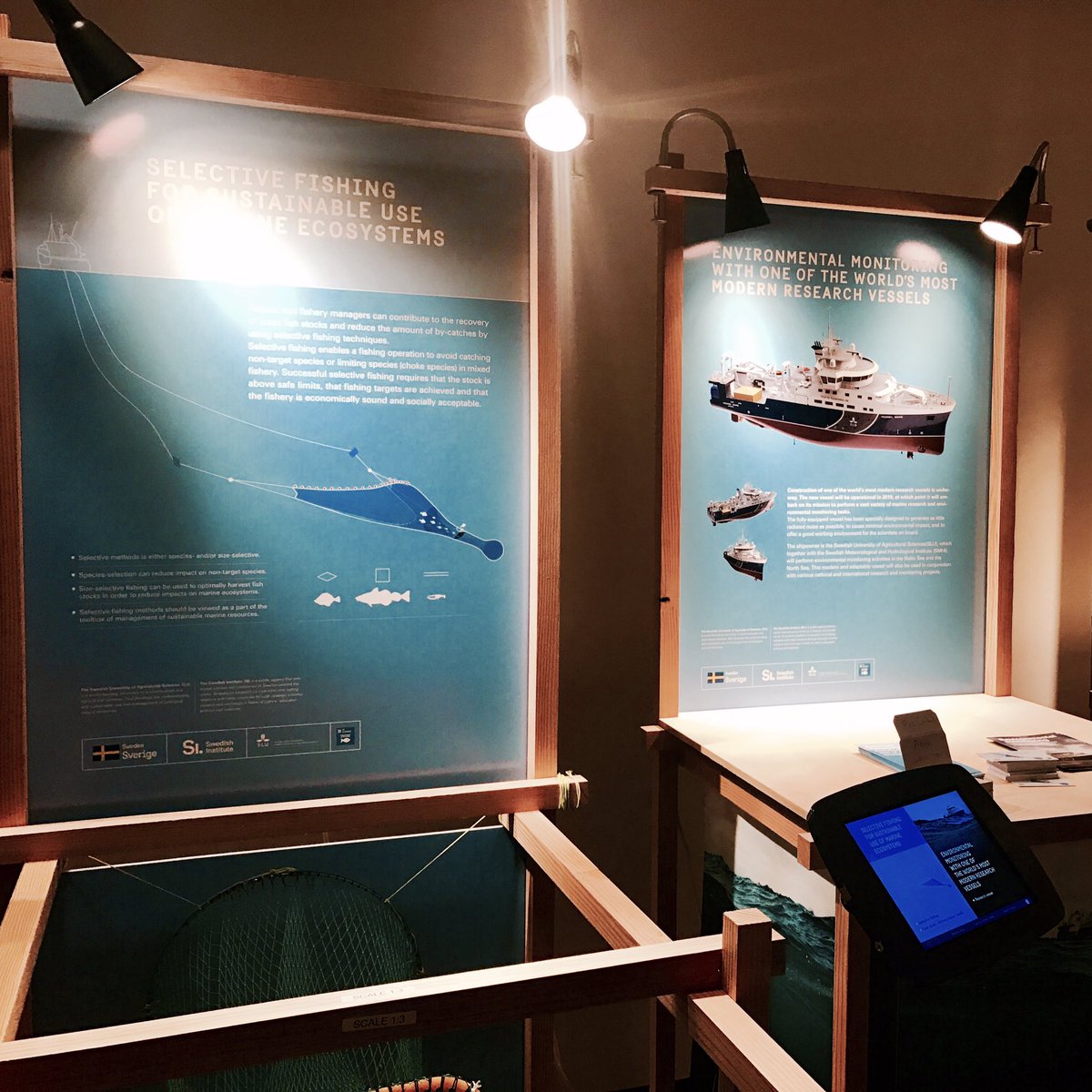 SwedenUN's tweet photo. Research &amp; innovation are key to #saveourocean. Visit the exhibits by @SweInstitute, @havsmiljo &amp; @_SLU at the @UN 1Bneck-area to learn how. https://t.co/R3UuokdoRX