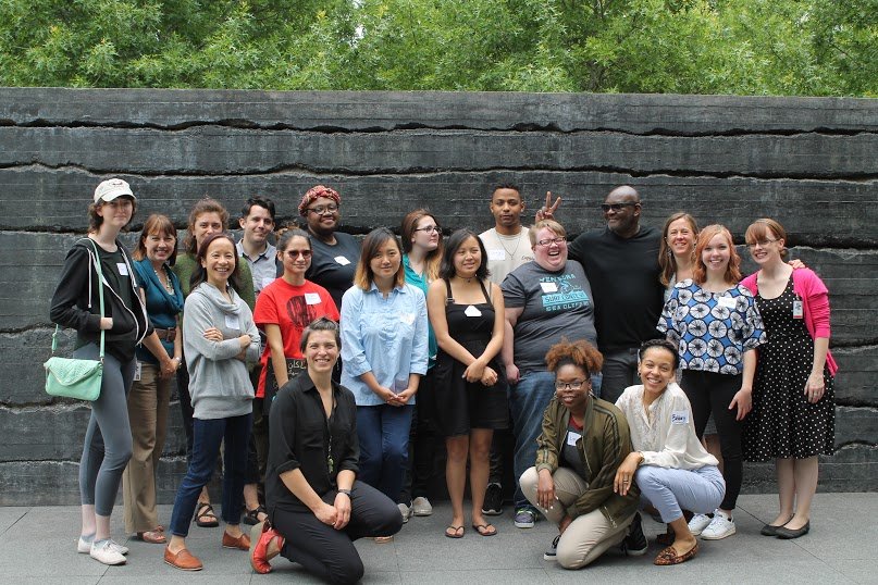 NCMAcollege's tweet photo. Emerging Artist Workshop is off to a great start-- today they met Victor Ekpuk !

Ekpuk's installation at NCMA: https://t.co/u6X9ZRJkmS https://t.co/fz80mGHdaK