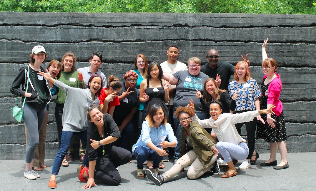 NCMAcollege's tweet photo. Emerging Artist Workshop is off to a great start-- today they met Victor Ekpuk !

Ekpuk's installation at NCMA: https://t.co/u6X9ZRJkmS https://t.co/fz80mGHdaK