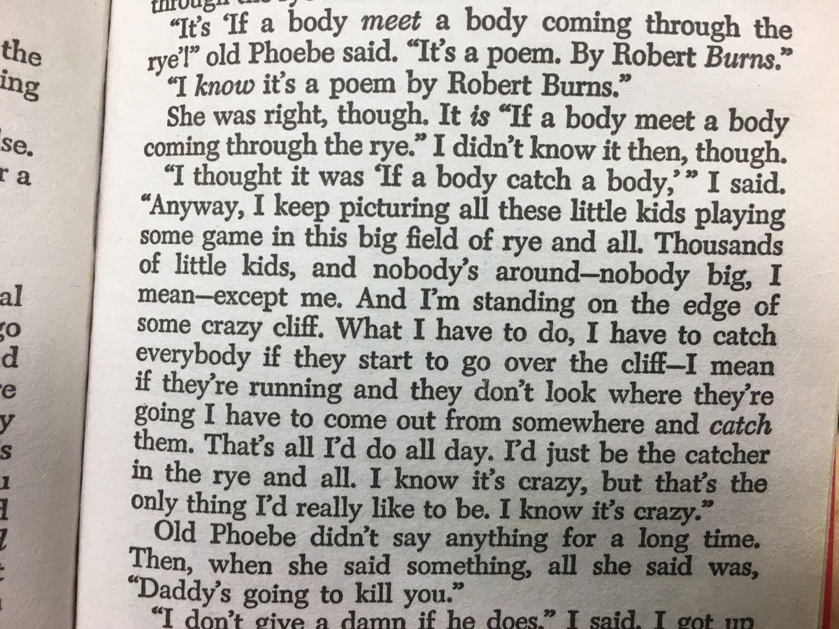 jle_fvhs's tweet photo. A1: The title of the novel means that Holden wants to save children from falling into adulthood. #zrye4 https://t.co/iba68viy9Z