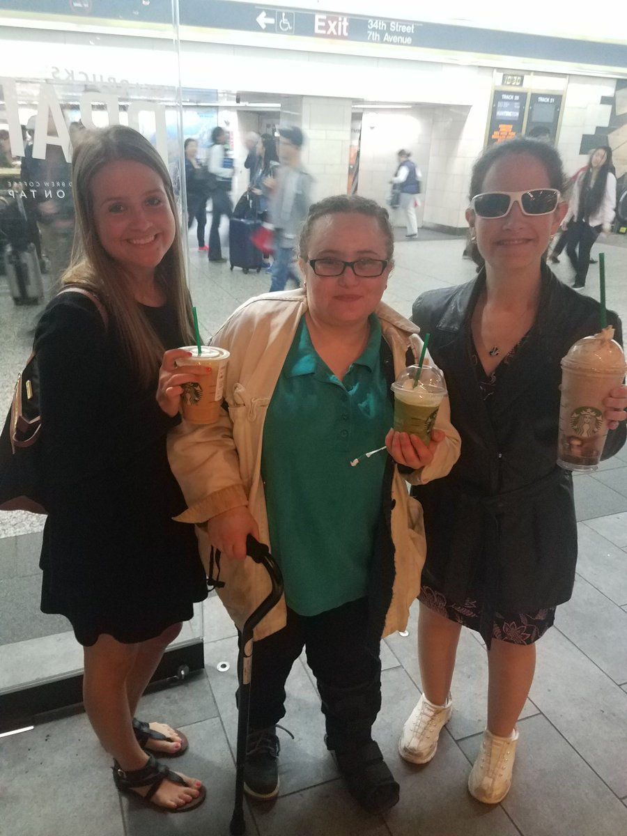 Quick stop at <a href="/Starbucks/">Starbucks</a> before our Self-Advocacy Luncheon at <a href="/UJAfedNY/">UJA-Federation of New York</a>!