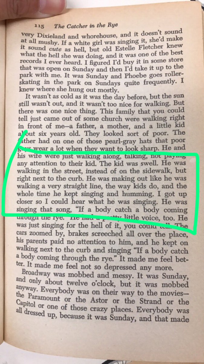 zapdanng's tweet photo. A1: He refers to himself as the "Catcher in the Rye" because he wants to "save" the children, in a way, from adulthood #zapfv #zrye4 https://t.co/XOctRMIrJW
