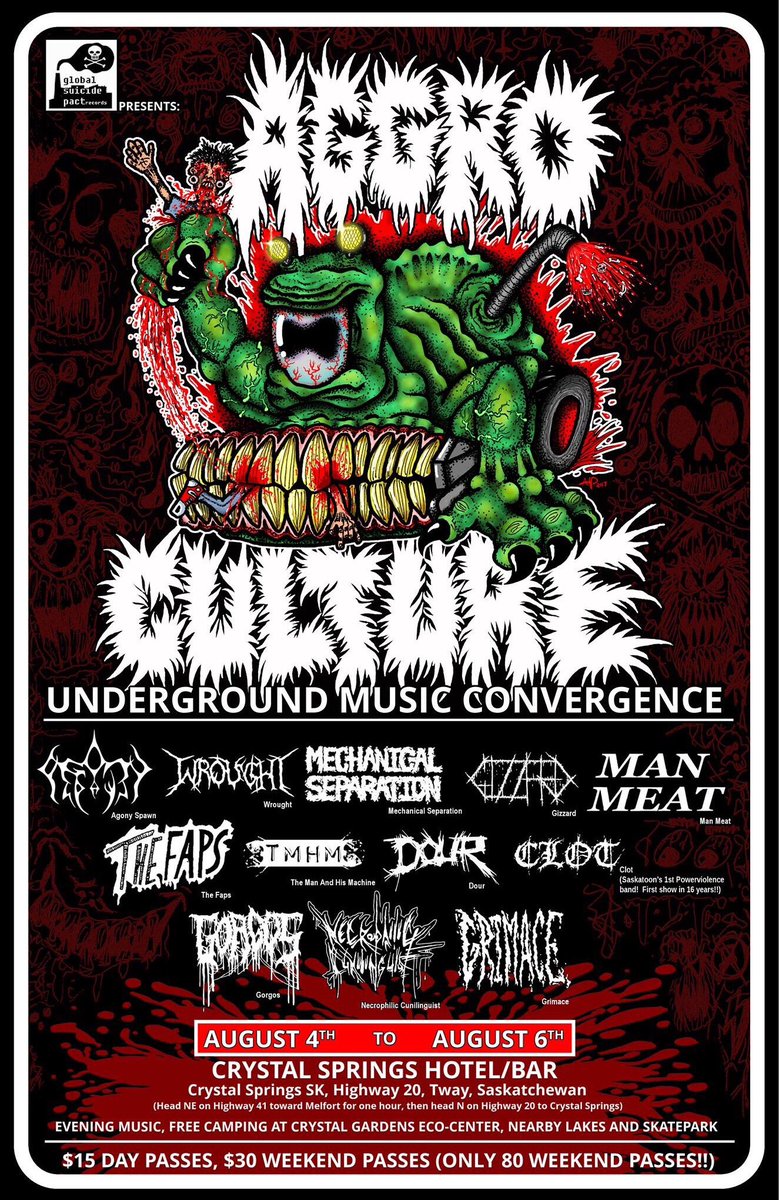 JordSmoose's tweet photo. This is Fukn happening ! Metal fest weekend bitches August 4th-6th better be there pissjugs! #deathmetal #support https://t.co/GnRCWXxZta