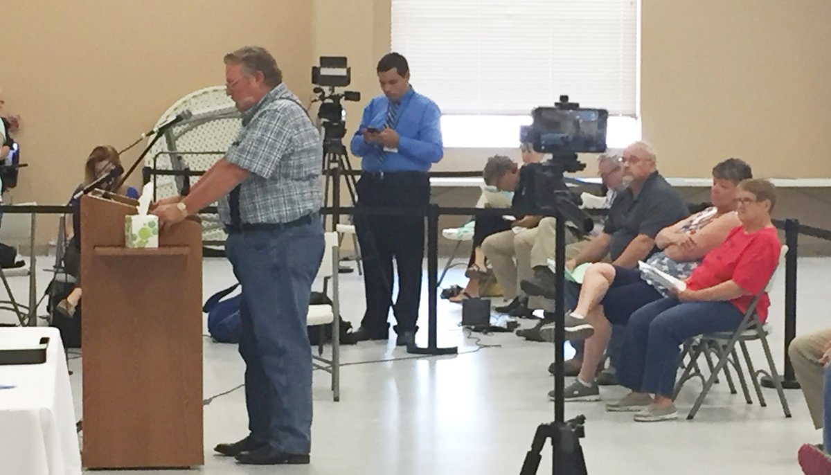 TCEnergy's tweet photo. “TransCanada is a good neighbor,” Ken Stobbe, Nebraska resident at today’s PSC public meeting #TimeToBuildKXL #KeystoneXL https://t.co/f133SsNJxq