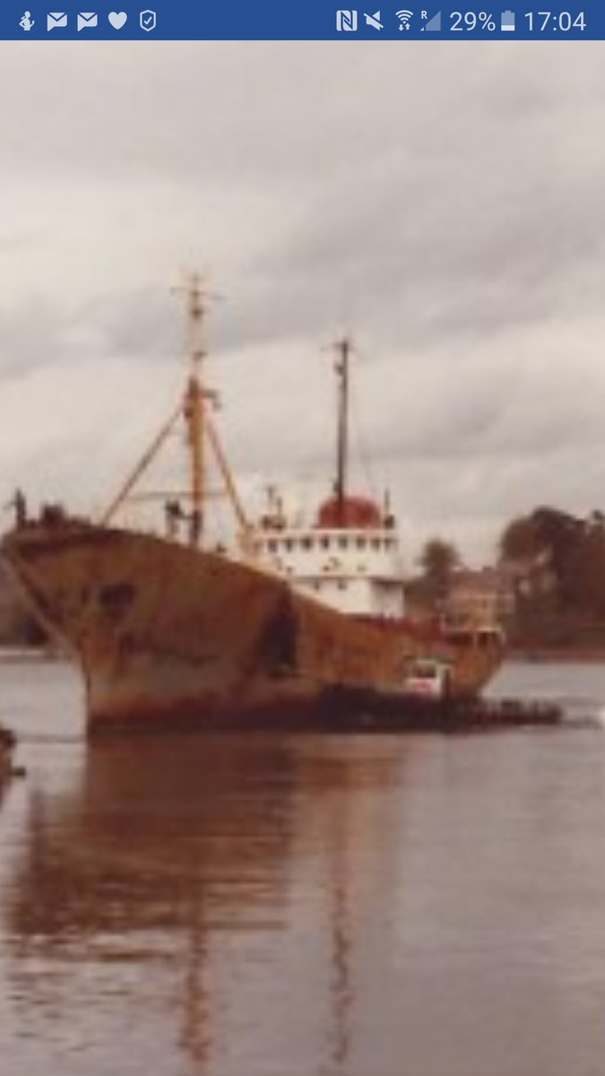 TrevorHaynes575's tweet photo. @radiocaroline Congratulations another success! Today, coincidentally I'm passing through a wonderful link #RossRevenge #RadioShip refit #Santander 1983 ☺ https://t.co/JZ8lZLxcor