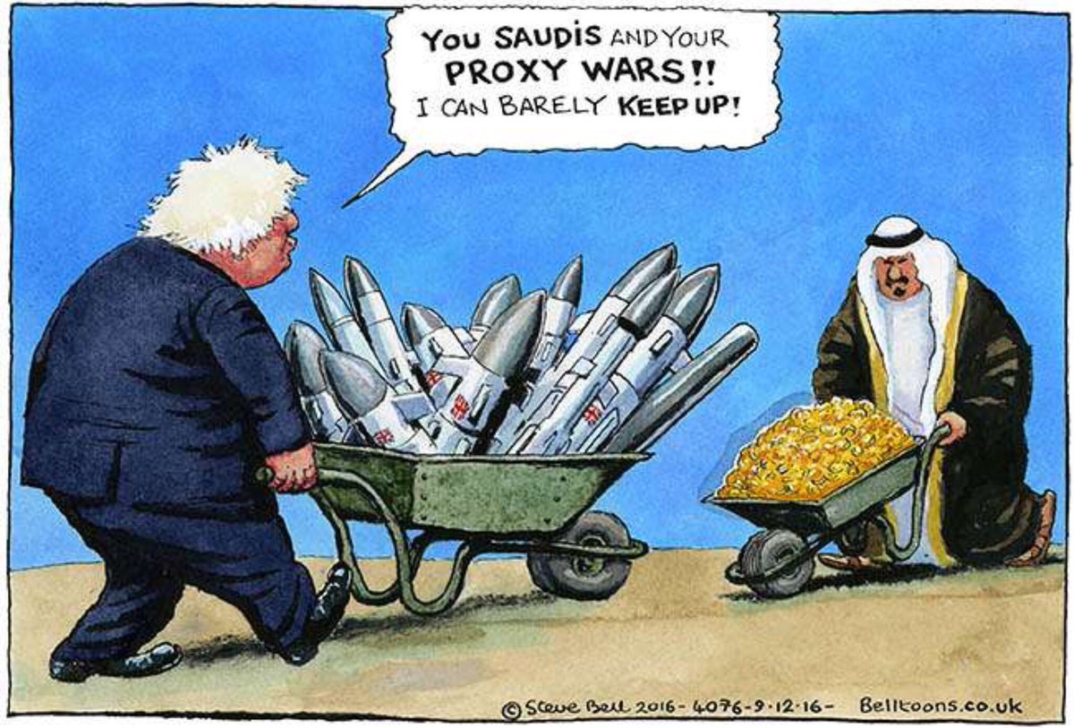 fractallogic1's tweet photo. .@BellBelltoons political cartoon on The Saudi proxy Wars.

#VoteLabour 

#GeneralElection17 #GE2017 https://t.co/n9y58hmT54
