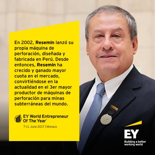 ¡Hoy inicia #WEOY! Líderes empresariales se reunirán en el evento, entre ellos, James Valenzuela CEO de <a href="/ReseminPeru/">RESEMIN</a> buff.ly/2rVIP8h