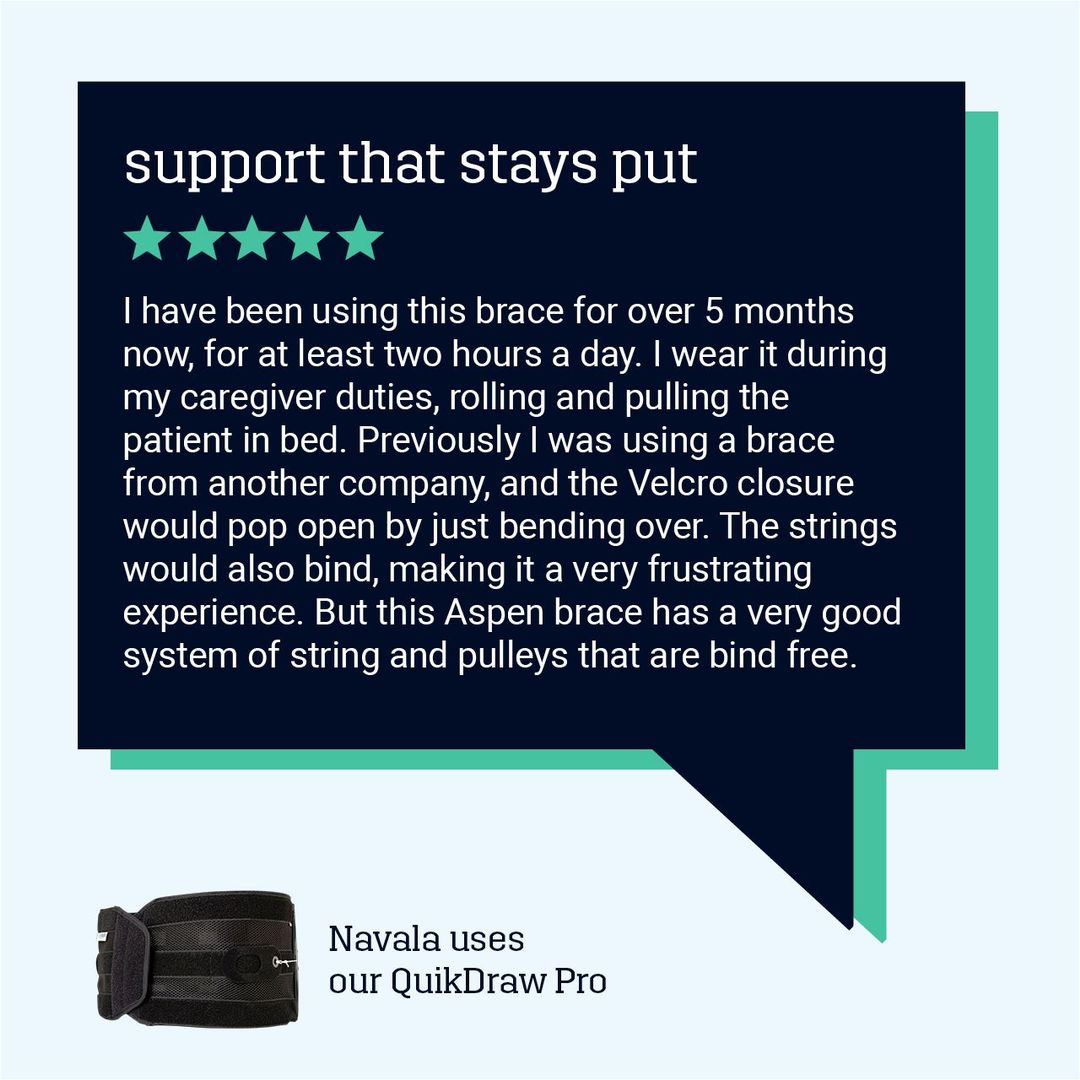 scientificbrace's tweet photo. Need a brace that can keep up with your active job? The #QuikDrawPro is up to the challenge. https://t.co/n82b2lDDMo