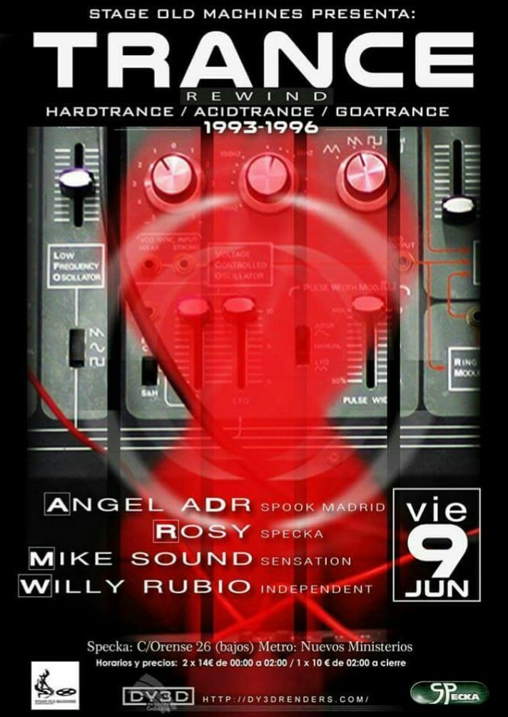 #Specka Trance Rewind - Viernes 09 Junio 
#EspirituRemember #MadridRemember