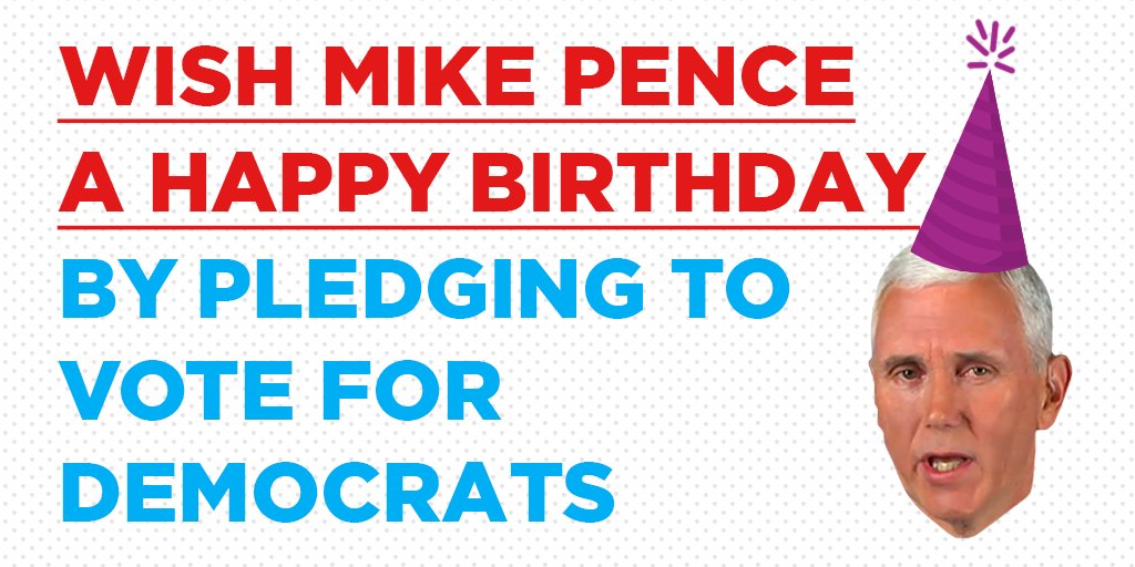 Happy 58th birthday, Mike Pence.  