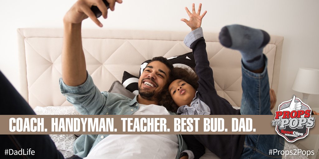 SportClips's tweet photo. Dads play a lot of roles in our lives. Enter to win him a sweet prize from @mancrates #props2pops #dadlife https://t.co/6fWIzWy34Q https://t.co/RteM31dVLA