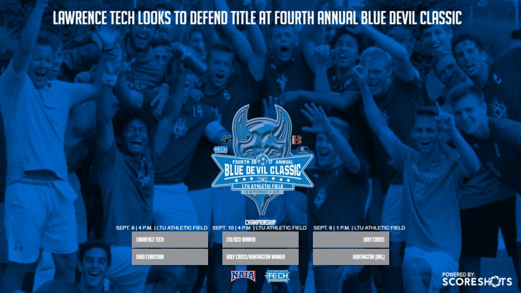 LTUAthletics's tweet photo. MSOC | 4th Annual Blue Devil Classic: LTU Hosts Ohio Christian, Holy Cross, and Huntington on Sept. 8-9. #DefendTheField #WeAreLTU https://t.co/UduvOZlXVv