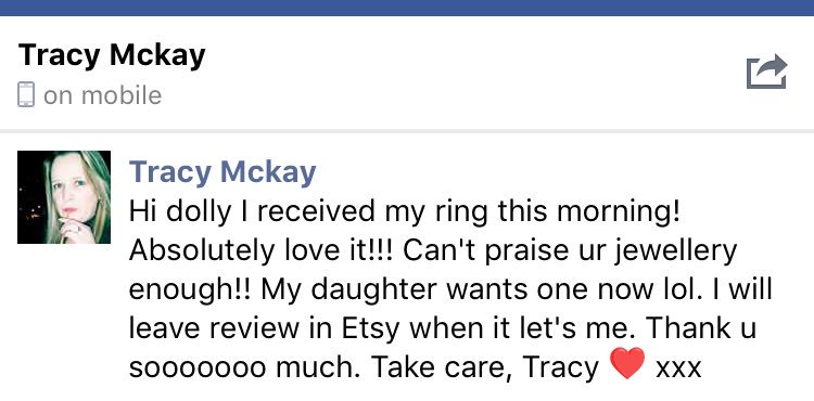 LLMJewellery's tweet photo. Cute #review from a lovely @EtsyUK customer 

https://t.co/A6nQn4UQIr

#thingsfromlondon #handmade #jewelry #ring https://t.co/jmcuYoASVF