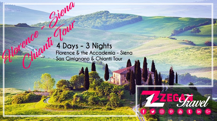 ZeganTravel's tweet photo. Florence &amp; Chianti Tour (4 Days -3 Nights)
info@zegantravel.com
https://t.co/zAKPgWobPz
#italy #europe #florence #Accademica #Siena #Chianti https://t.co/JwWKbQATxG
