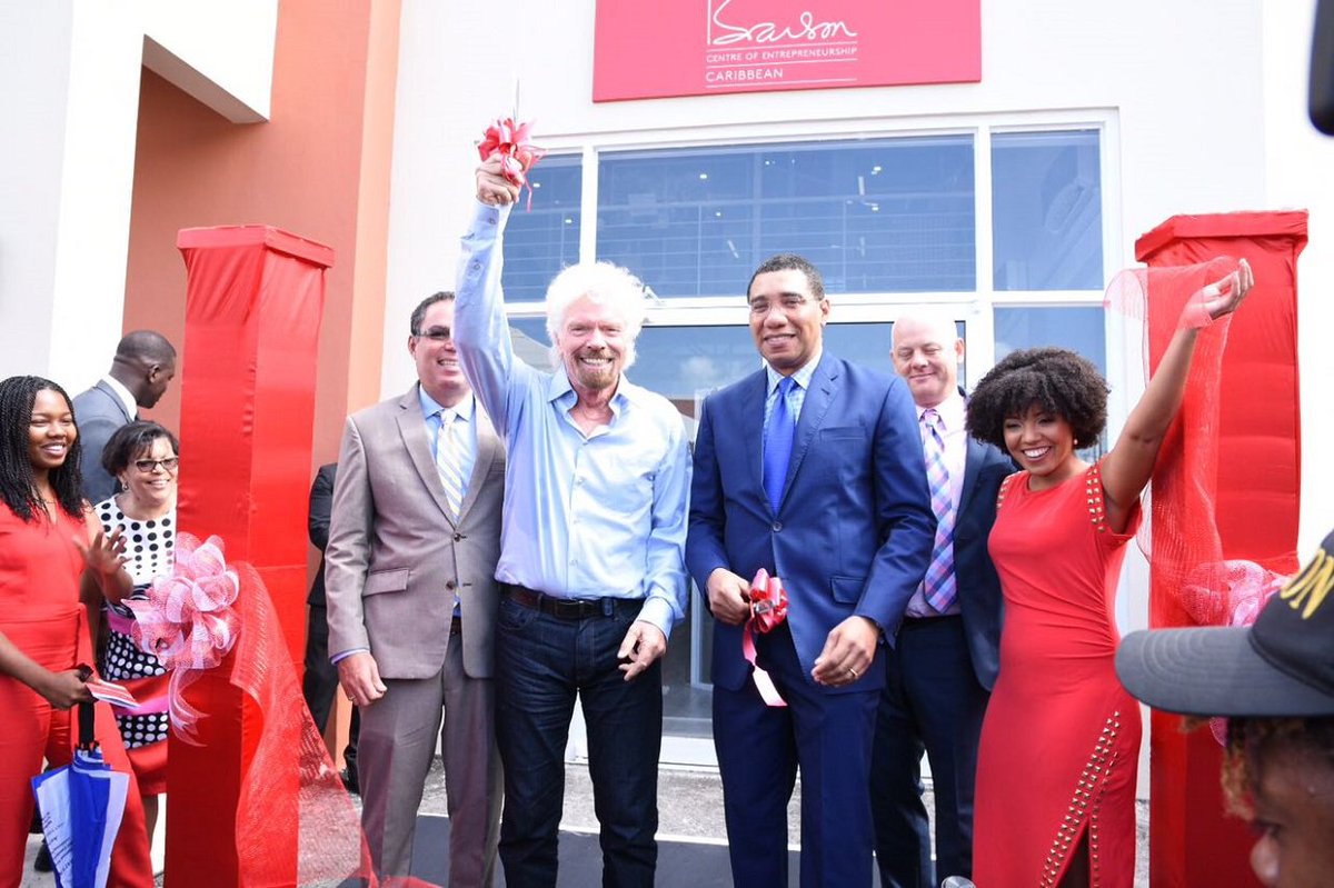 Virgin's tweet photo. .@richardbranson opened the @bransoncentreca in Kingston. Here’s what happened: https://t.co/H2LXHZ250o #BransonConnection https://t.co/Qid3jXXwQ9