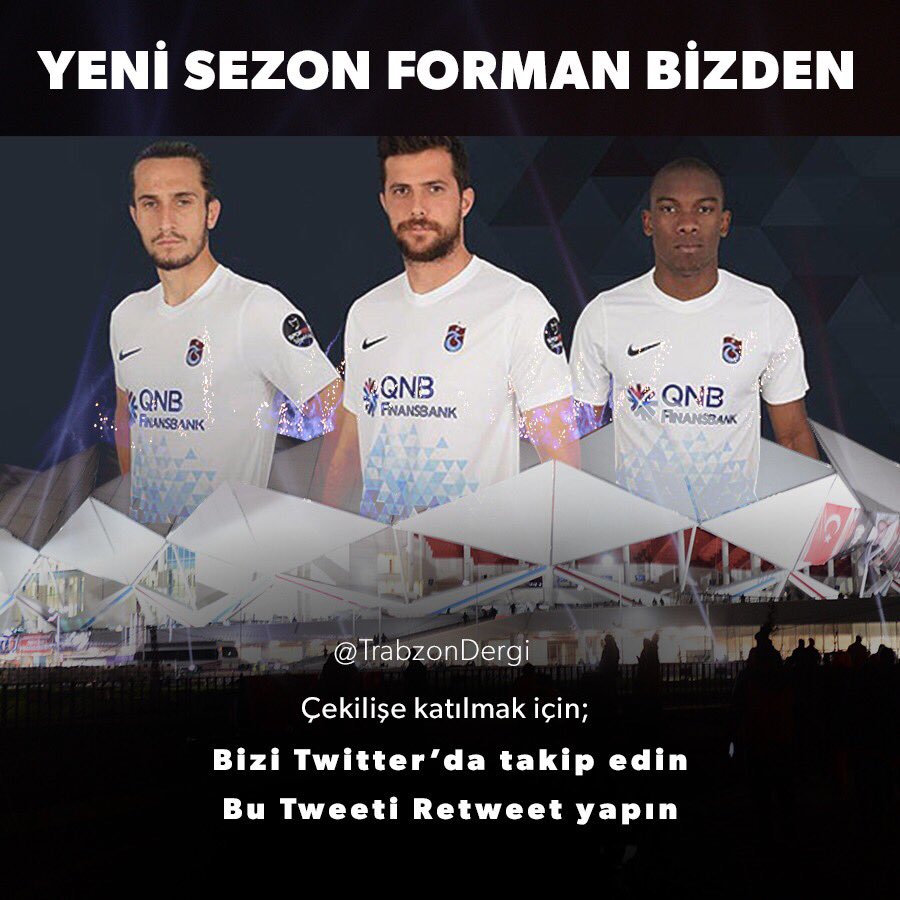 trabzondergi's tweet photo. Bizi TAKİP ederek bu tweeti RT eden şanslı bir takipçimize yeni sezon forması hediye ediyoruz! https://t.co/u6mQMCx2gD