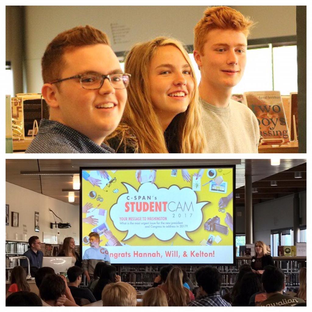 ComcastWA's tweet photo. Congrats to talented, engaged #Issaquah youth honored for @StudentCam  video by @cspan  Nice work, @belur_gov @IssaquahSchools @IssaquahHigh https://t.co/NzKJ3LpuPX
