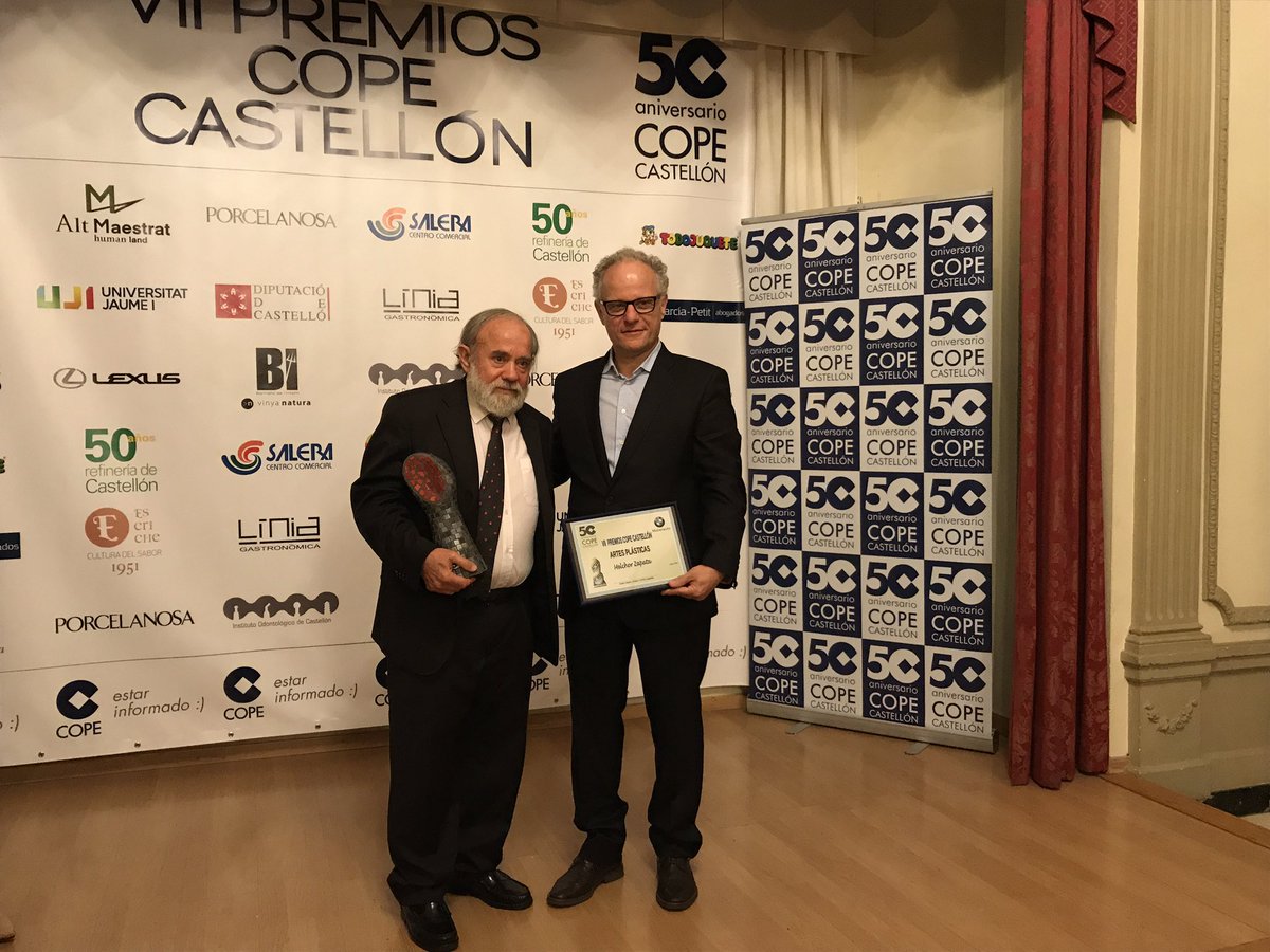 copecastellon's tweet photo. Premio @copecastellon Artes Plásticas al pintor y escultor Melchor Zapata. Patrocina @BMWMaberauto #PremiosCopeCs https://t.co/EYpspXjHUI