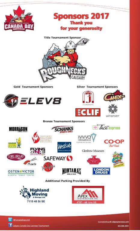 Can we get a round of 👏🏼for our outstanding tournament sponsors? #cantdoitwithoutyou#THANK YOU #🇨🇦2️⃣3️⃣days🇨🇦