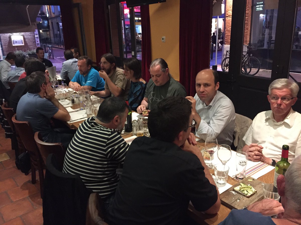 PGDAY_Fr's tweet image. Repas organisateur et groupe GT #postgresqlfr pour #pgday demain à Toulouse