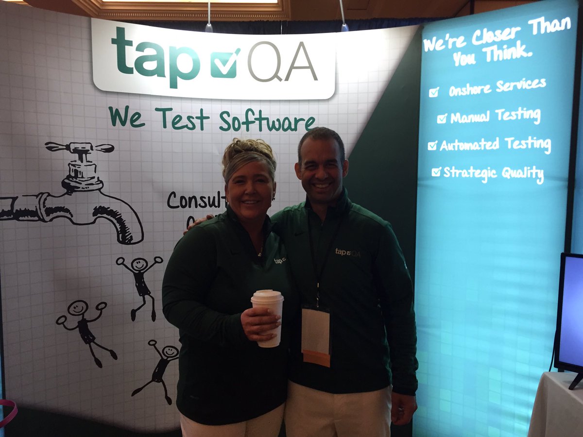 mikefaulise's tweet photo. We are twins @tapQA @Jennifer_Bonine  and @mikefaulise #BetterSoftwareCon https://t.co/F4mc9kU6Kd