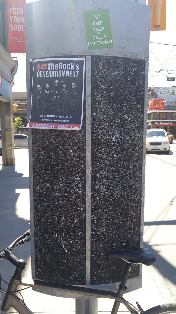 Hon. <a href="/JohnTory/">John Tory</a> these #community  boards need a good cleaning. Used 30 staples and 2 stuck. Pls build a #MusicCity and clean them. #Toronto