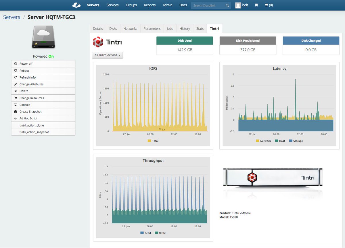 Tintri's tweet photo. Tintri & #CloudBolt in concert to easily deploy and monitor server applications across private and public clouds. https://t.co/NWbiod3LYi https://t.co/dGkKS7nIK8